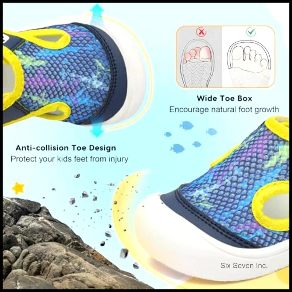 Toddler Water Shoes Quick-Dry Breathable Barefoot Swim Sandals for Beach Pool